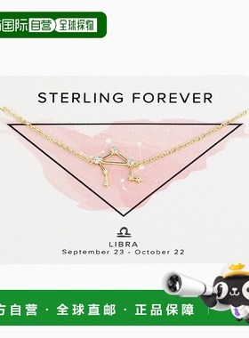 sterling foreverDelicate Constellation Necklace - gold-libra