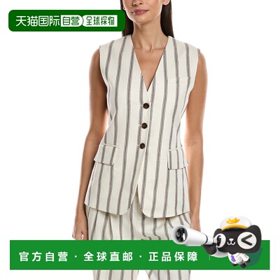 自营A.L.C. Noa Linen-Blend Vest - white 美国奥莱直发背心