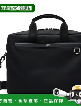 1h可退 香港直邮潮奢 BOSS 波士 男士 黑色 Multi-Pocket Logo 公