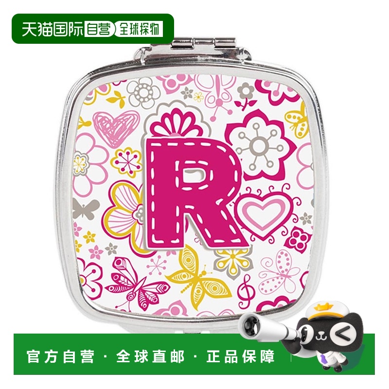 自营 Carolines Treasures CJ2005-RSCM 字母 R 花蝴蝶粉色正品