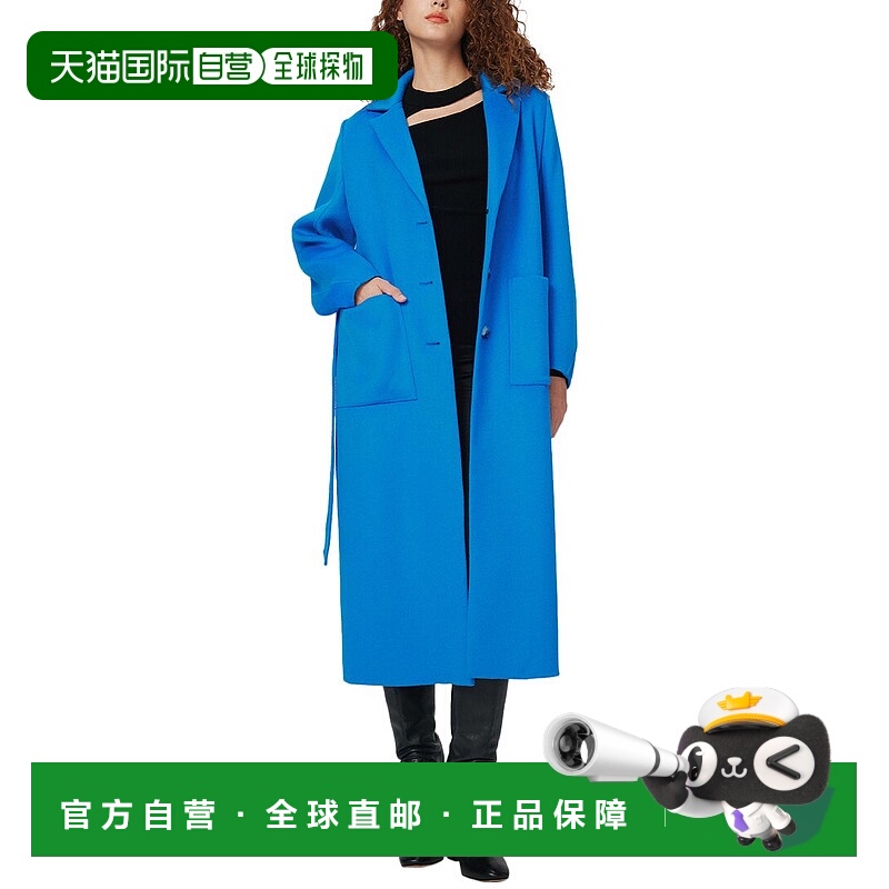自营 Diane von Furstenberg Nene羊毛大衣-亮蓝色 美国奥莱直发