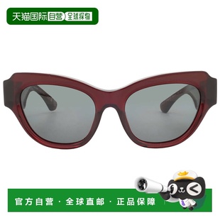 自营Burberry Dark Grey Cat Eye Ladies Sunglasses BE4423 4128