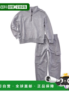 自营 New Balance 2件套套套头衫和慢跑鞋-灰色 美国奥莱直发