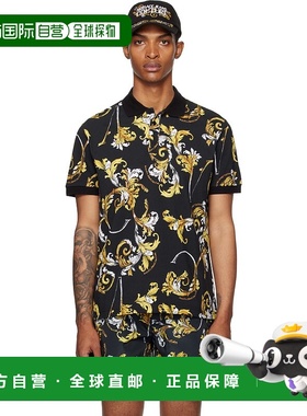 1h可退 香港直邮潮奢 versace 范思哲 男士 黑色 Outline Barocco