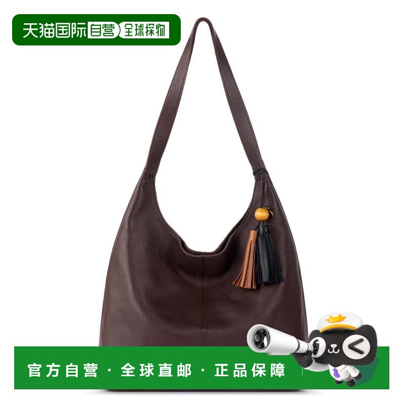 自营 the sakHuntley皮革霍博包-桃花心木 单肩包 美国奥莱直发