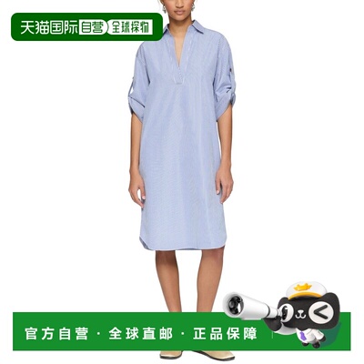 自营Lafayette 148 New York Petite Tab Sleeve Popover Dress -