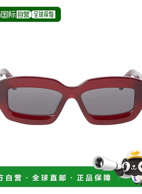 自营 off-white米白色夏洛特几何太阳镜-酒红色深灰色 美国奥莱直