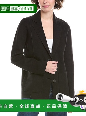 自营 In2 by InCashmere开襟羊绒混纺运动夹克-黑色 美国奥莱直发