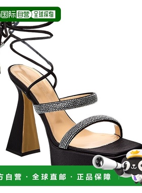 自营 Mach & Mach Devon 缎面厚底凉鞋 - 黑色 单鞋 直发美国奥莱