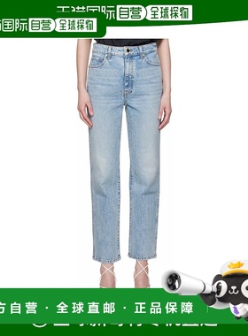 1h可退 香港直邮潮奢 KHAITE 女士 蓝色 Abigail Stretch 牛仔裤