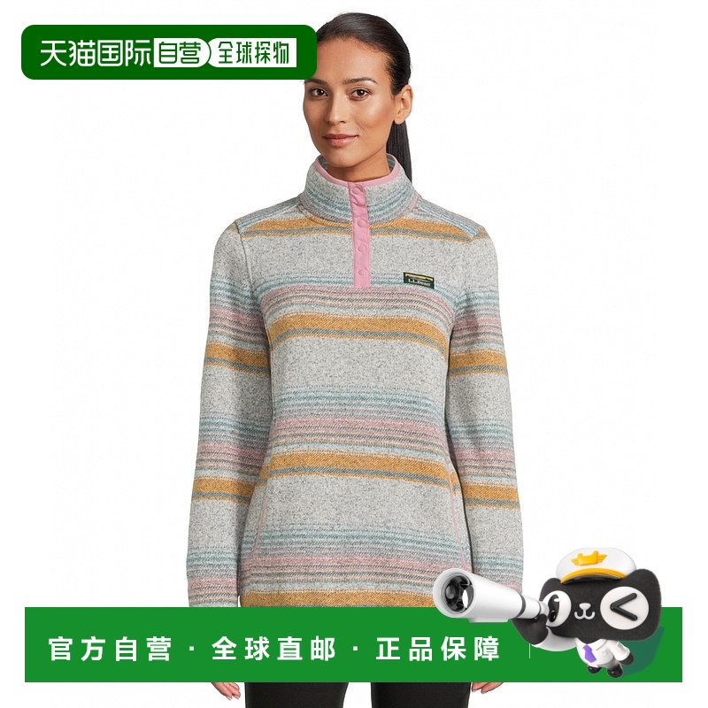 1h可退 美国直邮L.L.Bean Sweater Fleece Pullover Print Pewter