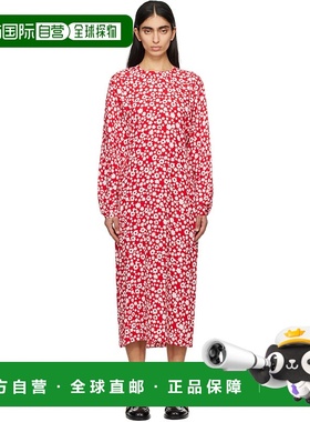 1h可退 香港直邮潮奢 Marni 玛尼 女士 红色 Pop Fields 连衣裙 A