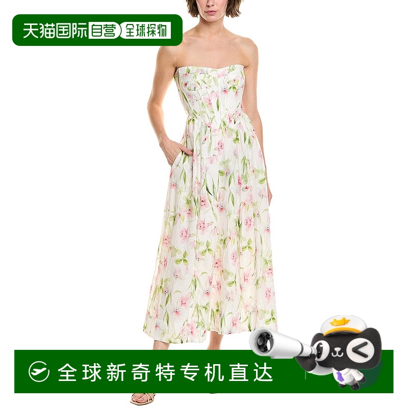 自营 bardot芭铎洛拉紧身胸衣迷笛裙-白色 【美国奥莱】直发