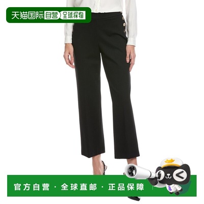 自营Anne Klein Petite Pull-On Sailor Wide Leg Pant - black