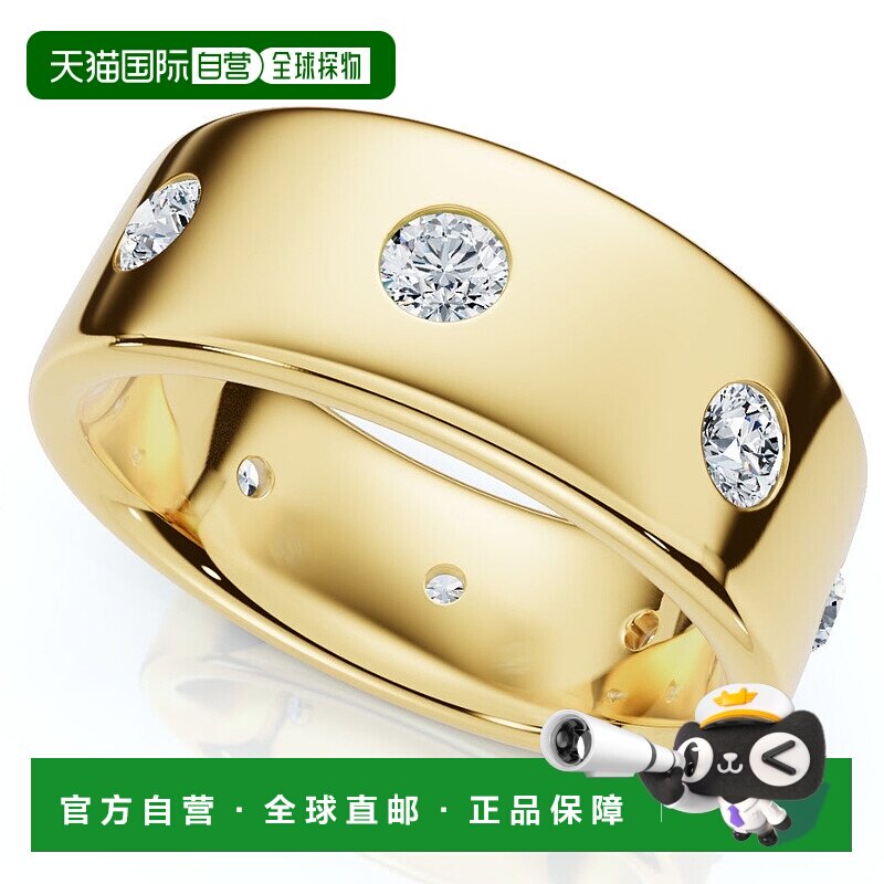 自营 pompeii3Men's 1.25Ct Diamond Ring Polished Wedding Band