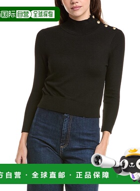 自营l'agenceL’AGENCE Kamdyn Crop Mock Neck Sweater - black