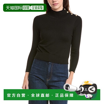 自营l'agenceL’AGENCE Kamdyn Crop Mock Neck Sweater - black