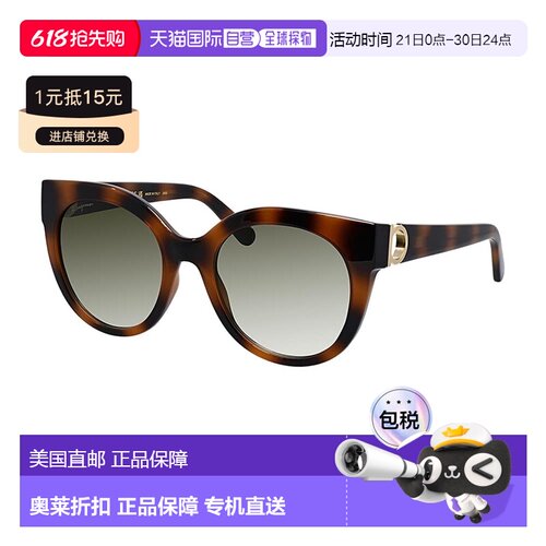 自营Salvatore Ferragamo  SF 1031S 214 53mm Womens Cat Eye Su