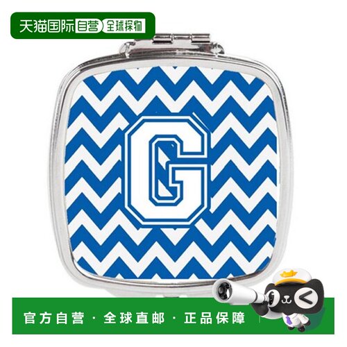 自营Carolines Treasures CJ1045-GSCM 字母 G 雪佛龙蓝白小正品