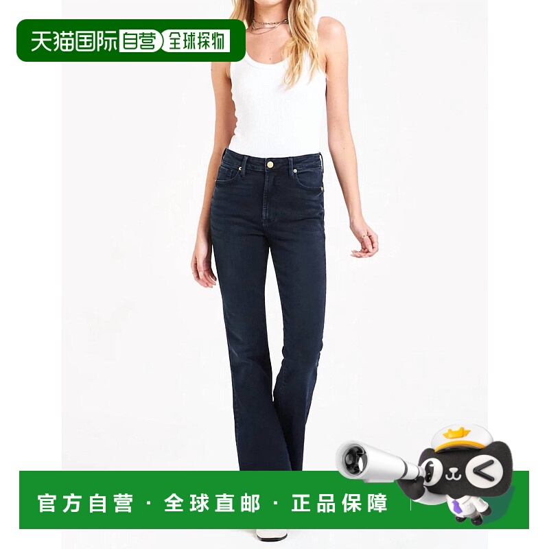 自营 dear john denim黑色蕾丝高腰喇叭牛仔裤 - 黑色 美国奥莱直