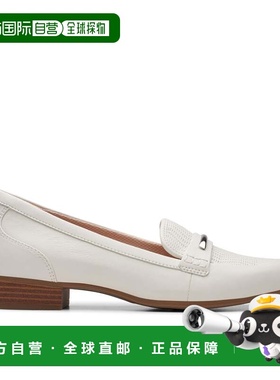 自营Clarks Juliet Aster in White Leather - off white leather