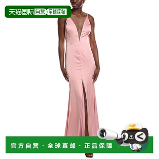 Marchesa 红色 Notte 连衣裙 美国奥莱直发长裙 Emilia 自营
