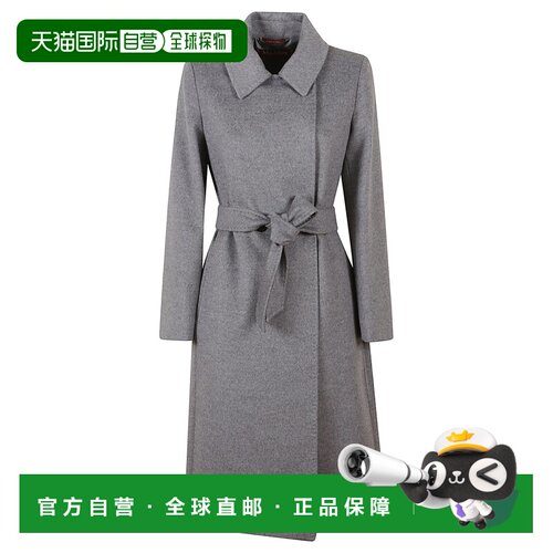 自营max maraClassic Virgin Wool Newmang Coat - grey 美国奥莱