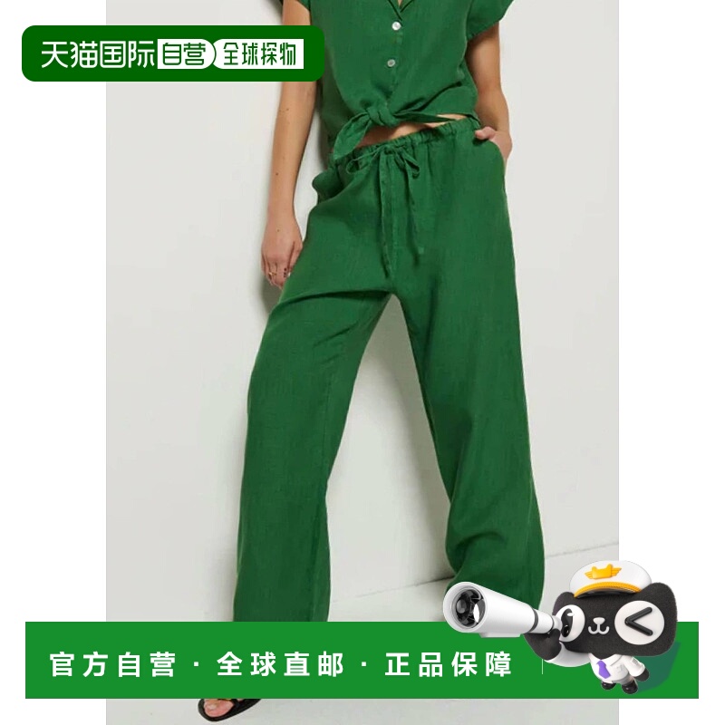 自营nation ltdLucia领带裤在绿色草坪-绿色草坪 美国奥莱直发