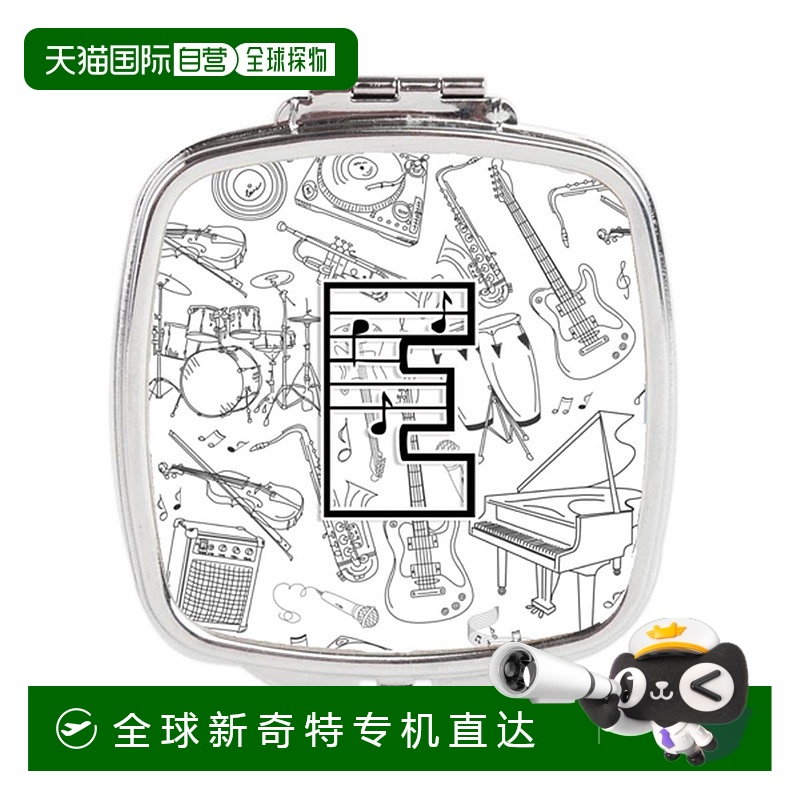 自营Carolines Treasures CJ2007-ESCM字母 E音符字母紧凑型镜