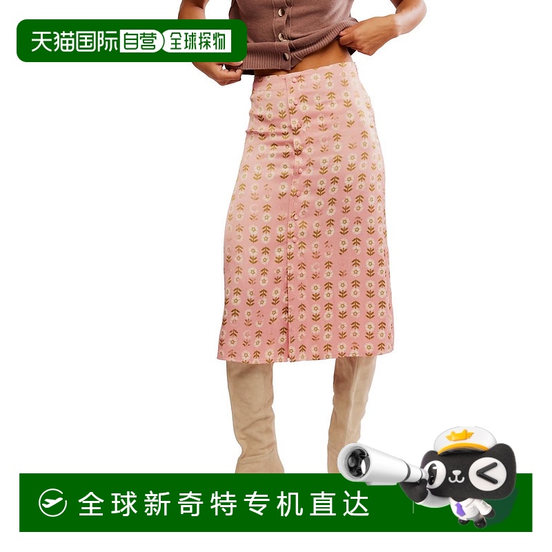 自营 free peopleAnaise印花迷笛裙腮红 【美国奥莱】直发