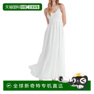 自营 美国奥莱直发 白色女式 Mable钩针紧身连衣裙