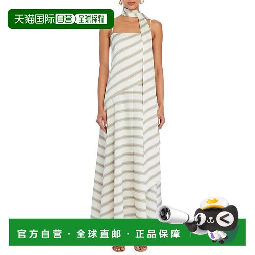 自营ser.o.yaSEROYA Kaia Satin Maxi Dress - brown 美国奥莱直