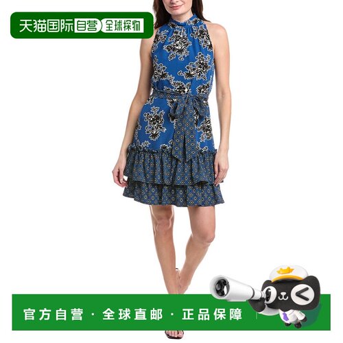 美国直邮自营Sam Edelman Bandana Tier Mini Dress - blue 美国