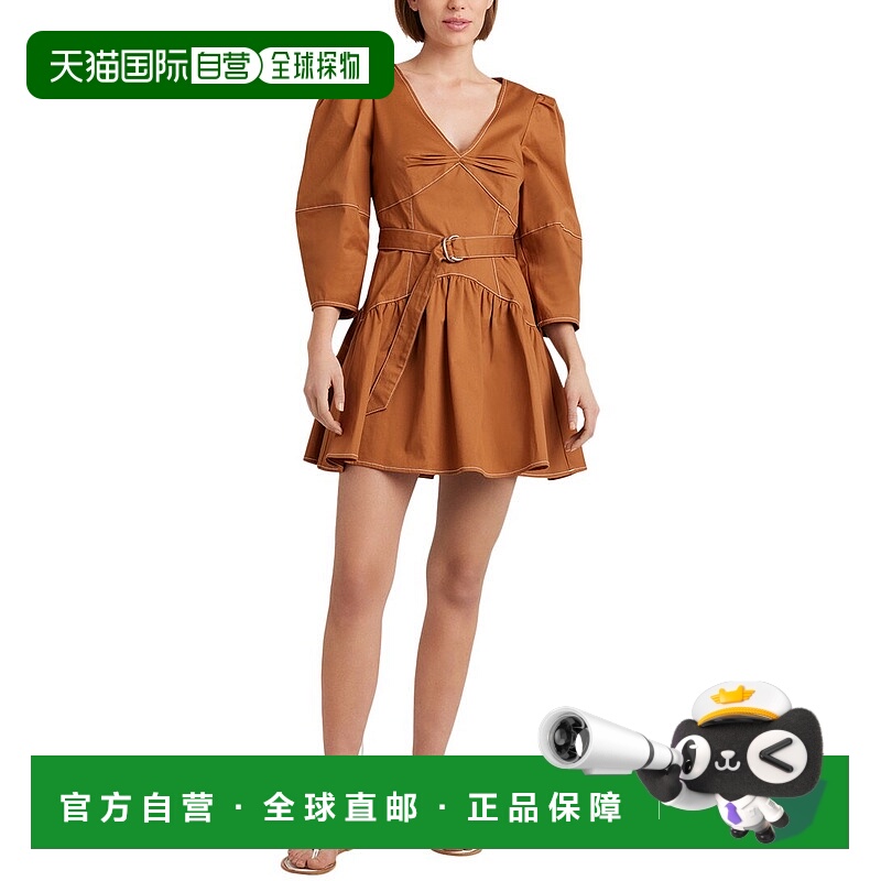 自营 cinq a septCinq à Sept Siene 连衣裙 - 棕色 美国奥莱直