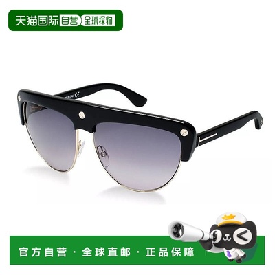 自营Tom Ford Sunglasses Geometric Full Rim, Shiny Black Fram