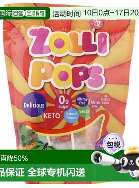 香港直邮Zollipops，清洁牙齿棒棒糖，樱桃+菠萝，约。 23-25 颗5