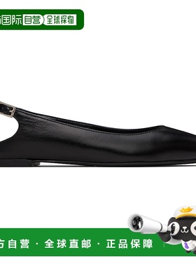 1h可退 香港直邮潮奢 BY FAR 女士 黑色 Koyna Creased Calf Leat