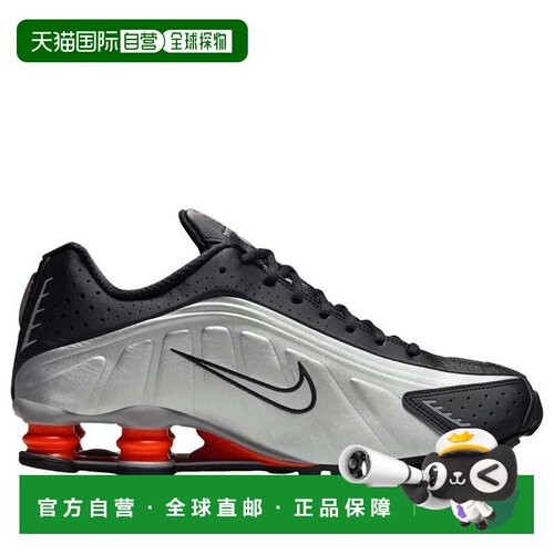 自营Nike Shox R4 OG HQ1988-002男子黑色金属银色跑步鞋LIQ672-