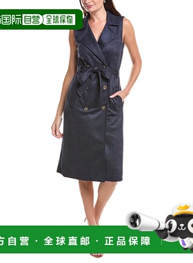 自营Julia Jordan双排扣运动夹克连衣裙-蓝色 美国奥莱直发