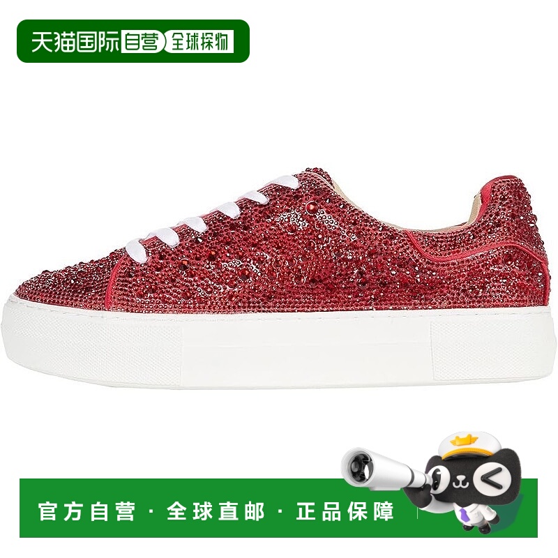 自营Betsey Johnson Sidny Sneaker Women's Red Rhinestone Plat