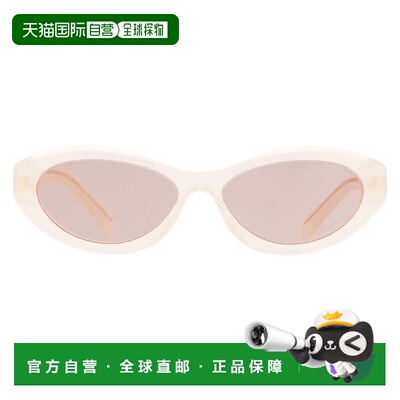 自营Prada浅棕色椭圆形女士太阳镜PR 26ZS 12V4I2 55 - multi 美