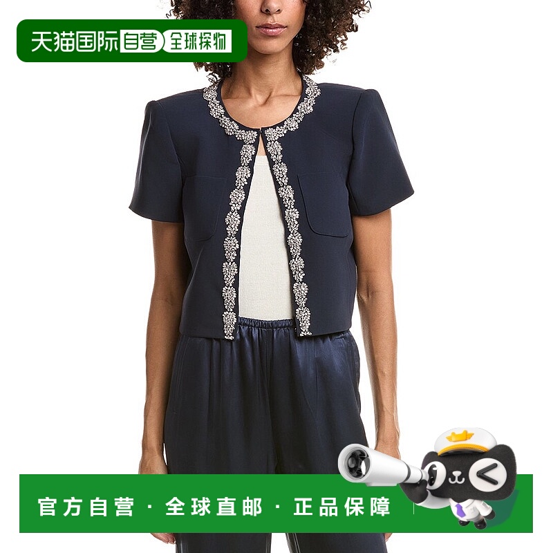 自营cinq a septCinq à Sept Samina Jacket - blue 美国奥莱直