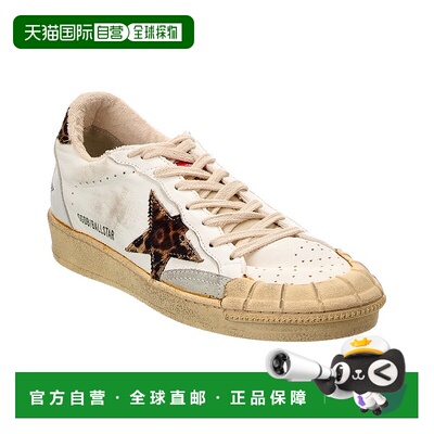 自营Golden Goose Ballstar Leather & Haircalf Sneaker - white