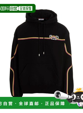 自营Gcds Men's Waved Logo Hoodie - black 美国奥莱直发卫衣