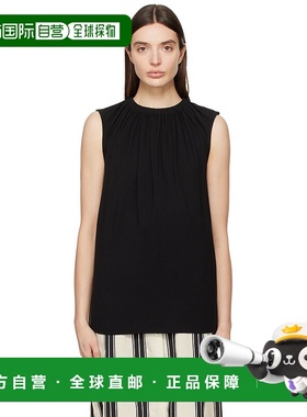 1h可退 香港直邮潮奢 TOTÊME 女士 黑色圆领上装 242WRT1716FB016