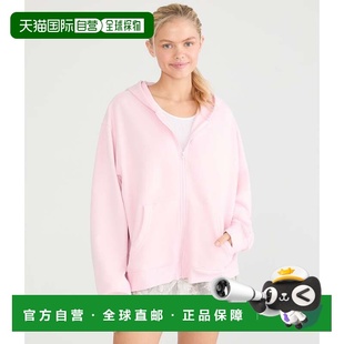 自营Aeropostale Cloud Soft Oversized Full-Zip Hoodie - pink