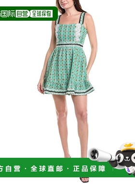 自营 english factory英国工厂Boucle迷你连衣裙-绿色 美国奥莱直
