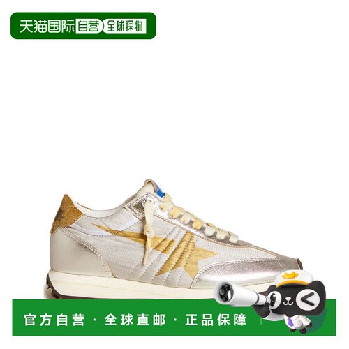 自营golden goose金色星星装饰的金属质感银色运动鞋-银色 美国奥