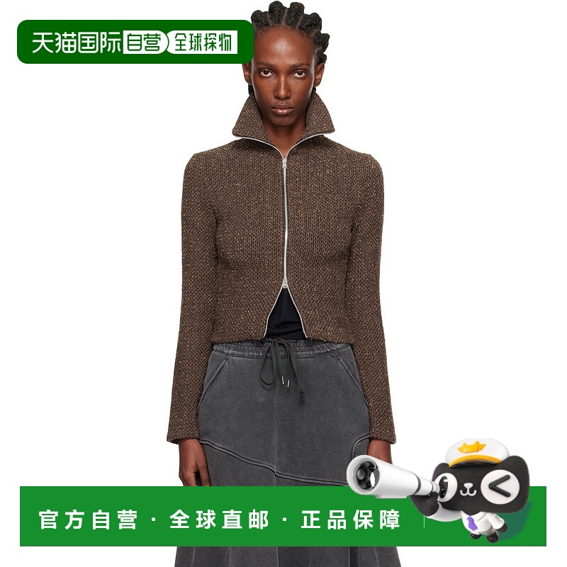 1h可退 香港直邮潮奢 Our Legacy 女士 棕色 Slim Zip Long Sleev