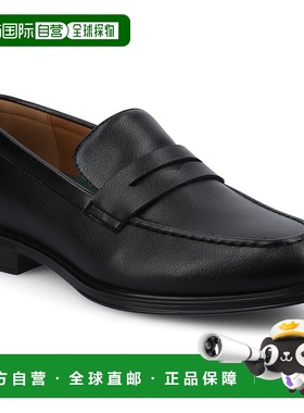 自营 vance co.Vance Phineas中宽款便鞋Penny Loafer正装鞋-黑色